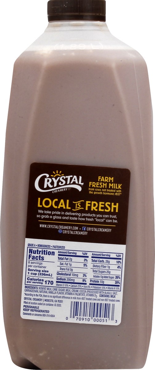 slide 9 of 12, Crystal Creamery 1% Milkfat Low Fat Chocolate Milk 0.5 gl, 1/2 gal