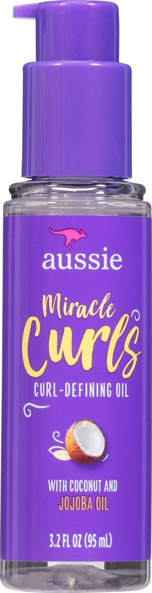 slide 6 of 9, Aussie Miracle Curls Curl-Defining Oil with Coconut and Jojoba Oil 3.2 fl oz, 3.2 fl oz