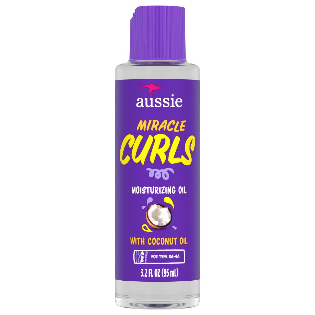 slide 1 of 9, Aussie Miracle Curls Moisturizing Oil Treatment with Hydrating Coconut Oil 3.2 fl oz, 3.2 fl oz