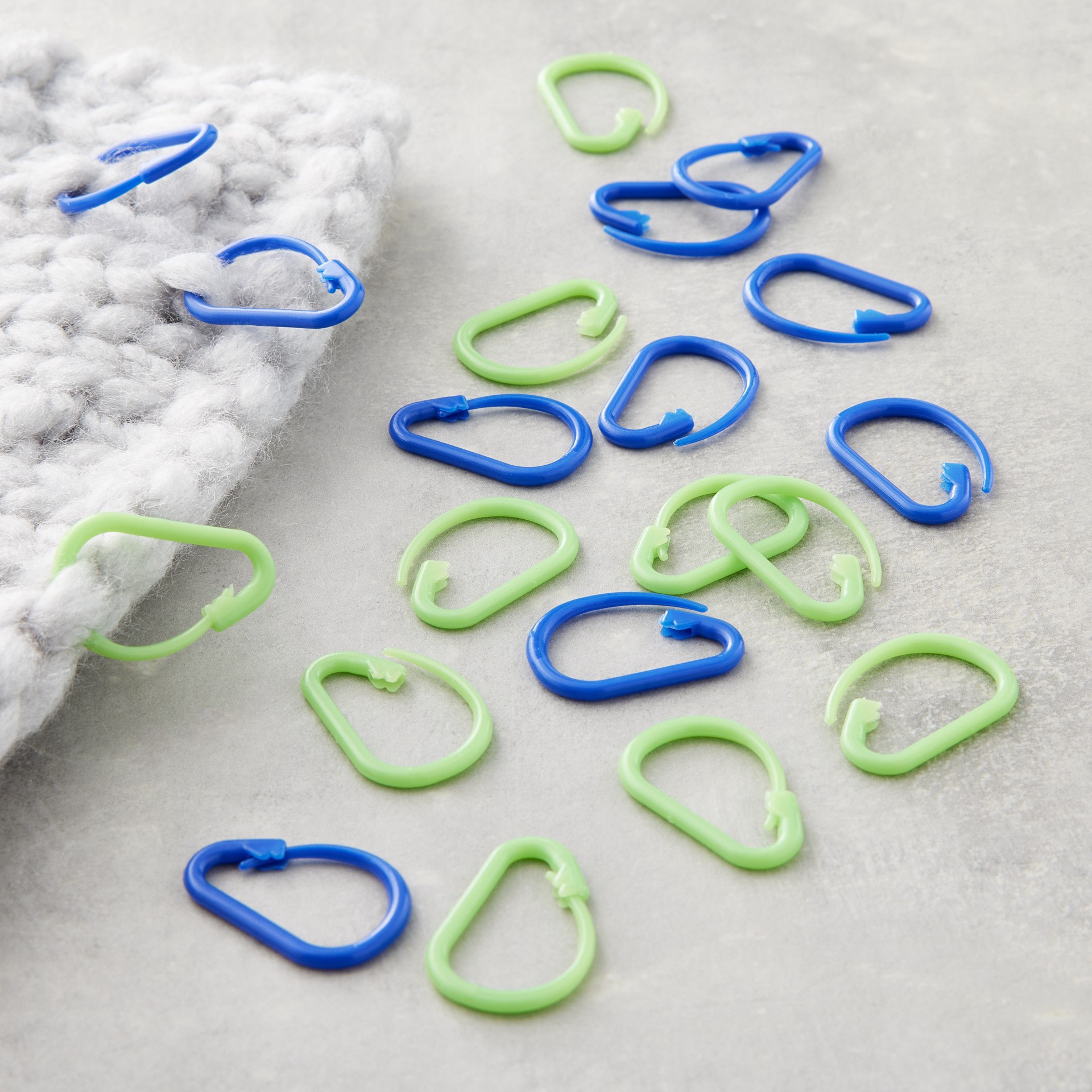 slide 2 of 4, Loops & Threads Carabiner Stitch Markers, 20ct., 20 ct