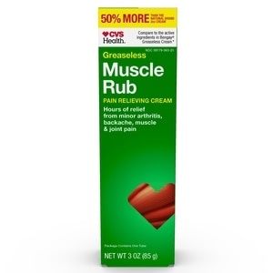 slide 1 of 1, CVS Health Muscle Rub Pain Relieving Cream, Greaseless, 3 Oz, 3 oz