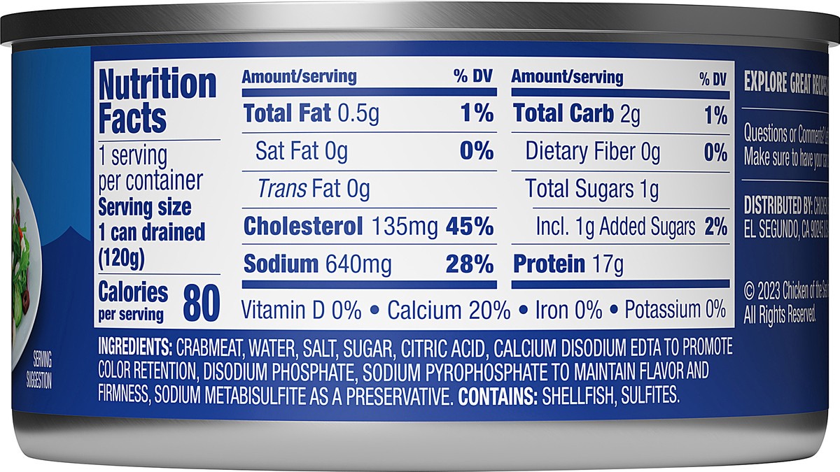 slide 2 of 10, Chicken of the Sea Wild Caught Lump Crab Meat 6 oz, 6 oz