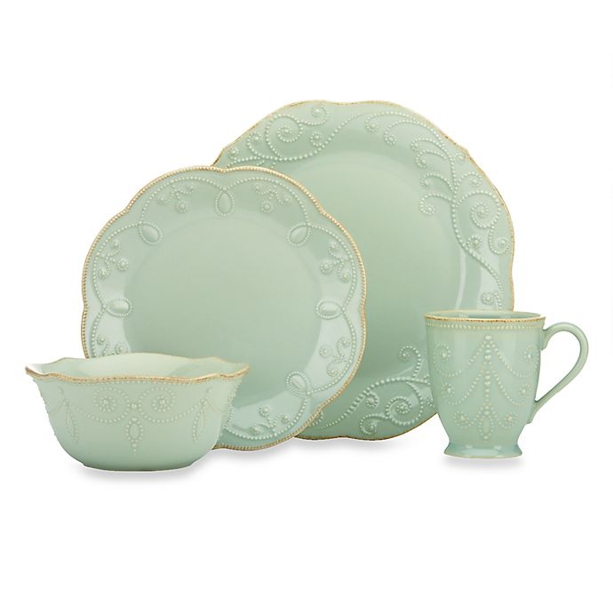 slide 1 of 6, Lenox French Perle Place Setting - Ice Blue, 4 ct