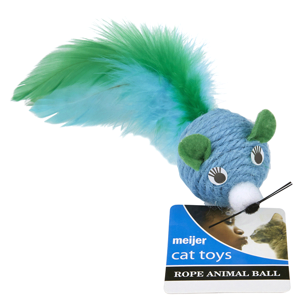 slide 1 of 1, Meijer Rope Animal Ball Cat Toy, 1 ct