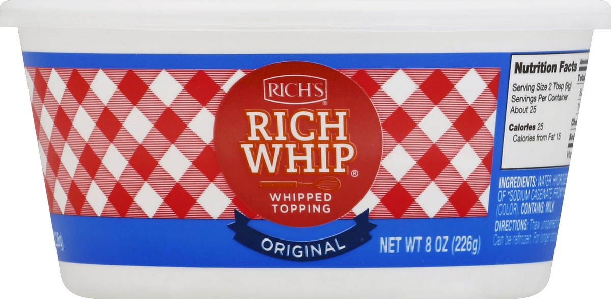 slide 2 of 3, Rich's Original Whipped Topping 8 oz, 8 oz