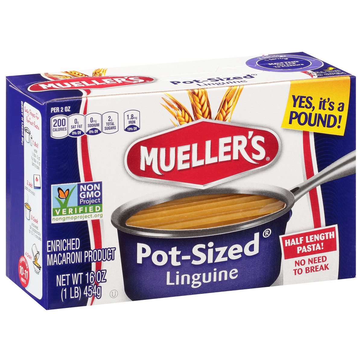 slide 12 of 14, Mueller's Pot-Sized Linguine 16 oz, 16 oz