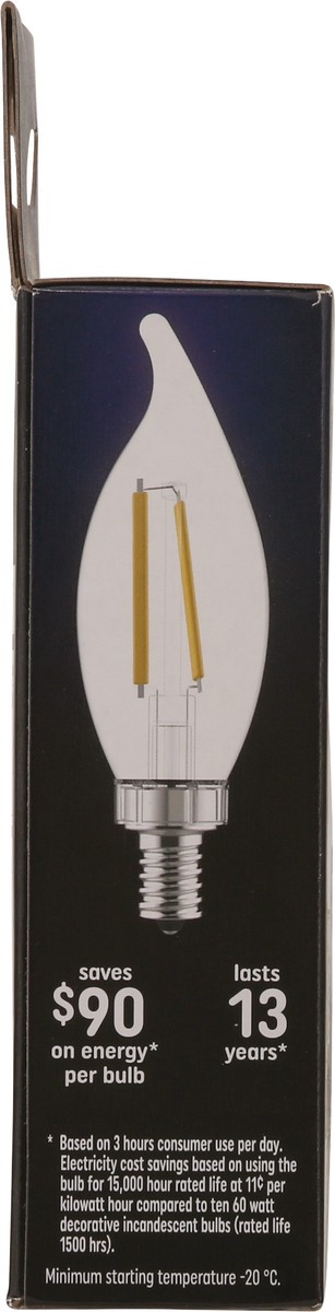 slide 12 of 12, GE LED 5 Watts Decorative Clear Finish Soft White Light Bulb 2 ea, 2 ct