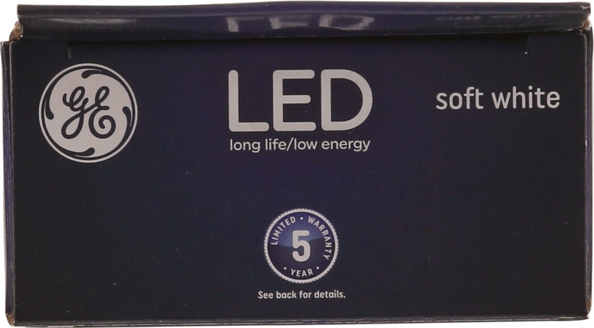 slide 6 of 12, GE LED 5 Watts Decorative Clear Finish Soft White Light Bulb 2 ea, 2 ct