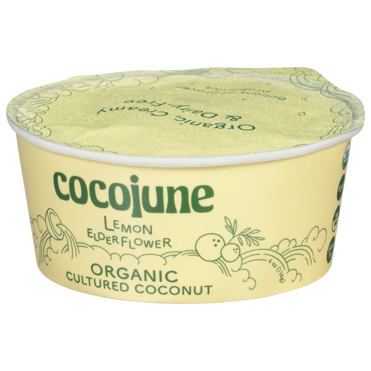 slide 6 of 13, Cocojune Organic Lemon Elderflower Cultured Coconut, 4 fl oz