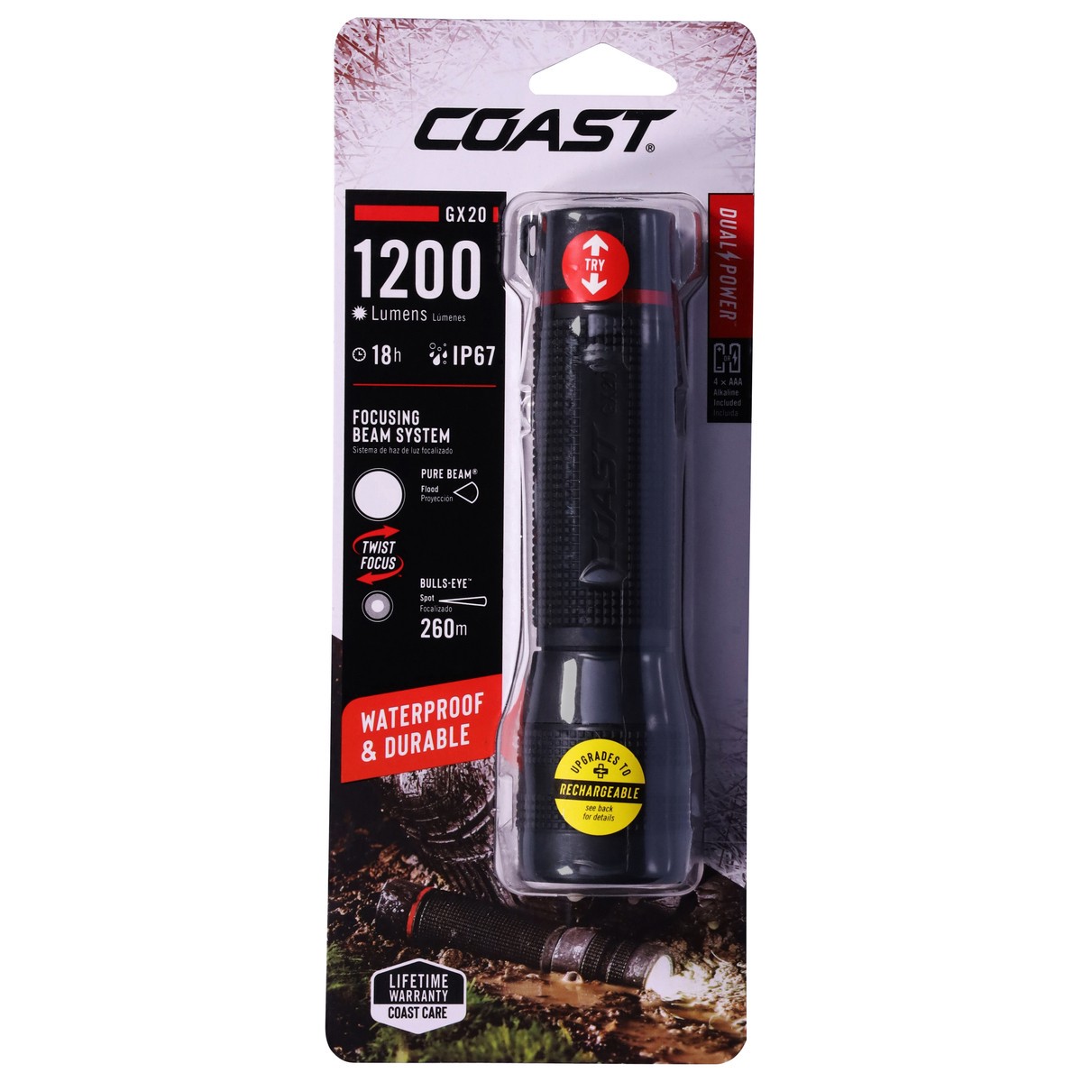 slide 6 of 11, Coast GX20 1200 Lumens Flashlight 1 ea, 1 ct