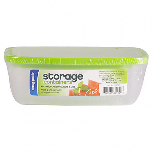 slide 1 of 1, Easy Pack Rectangle Food Storage Containers, 2 ct
