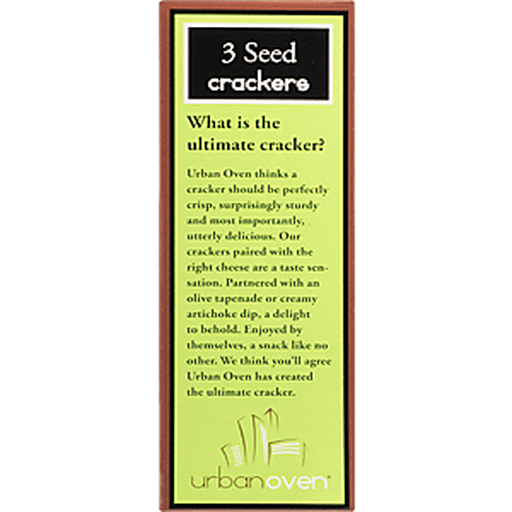 slide 3 of 8, Urban Oven Crackers, Three Seed, 7.5 oz