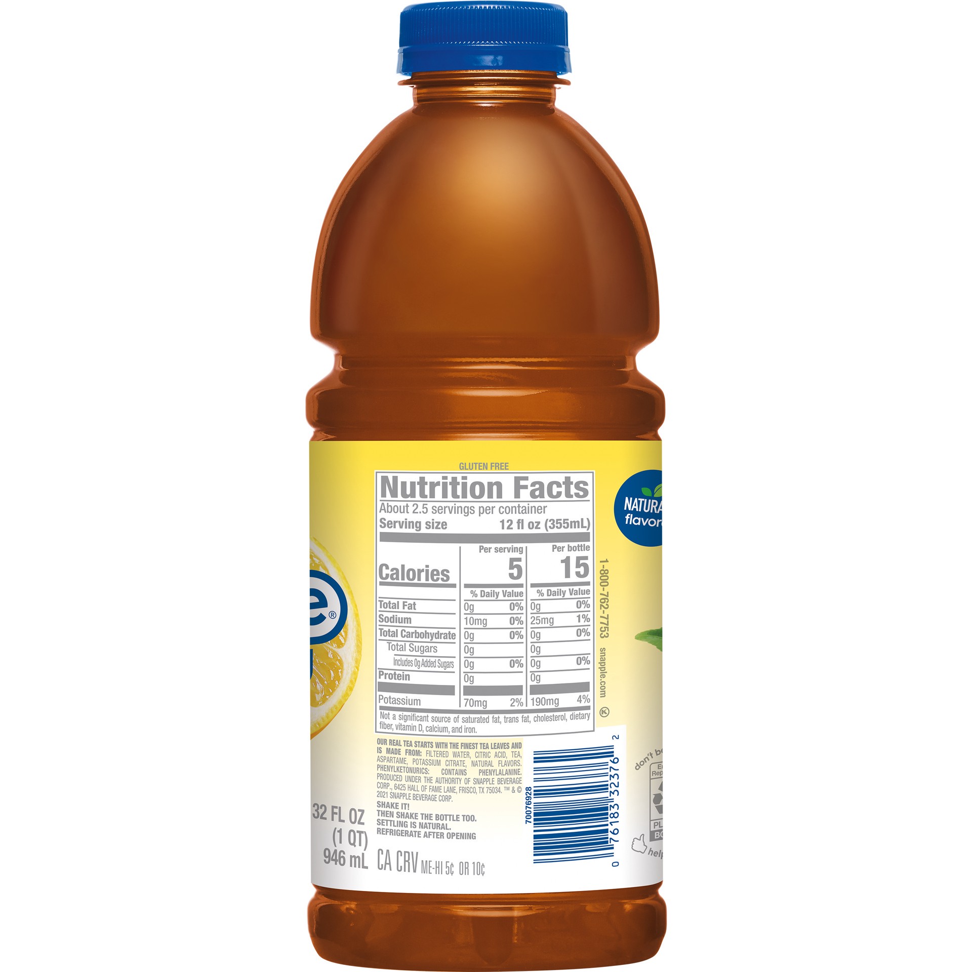 slide 4 of 8, Snapple Zero Sugar Lemon Tea- 32 fl oz, 32 fl oz