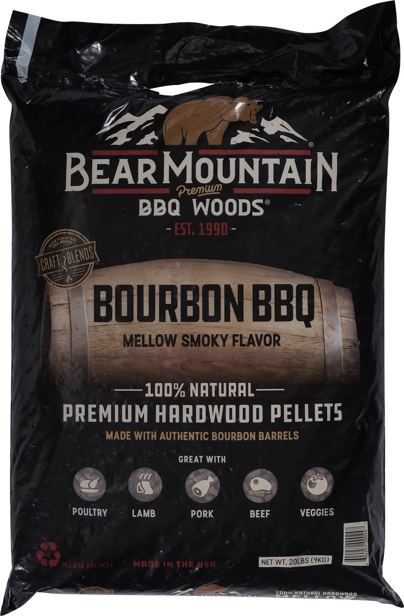 slide 6 of 9, Bear Mountain BBQ Woods Premium Bourbon BBQ Hardwood Pellets 20 lb, 20 lb