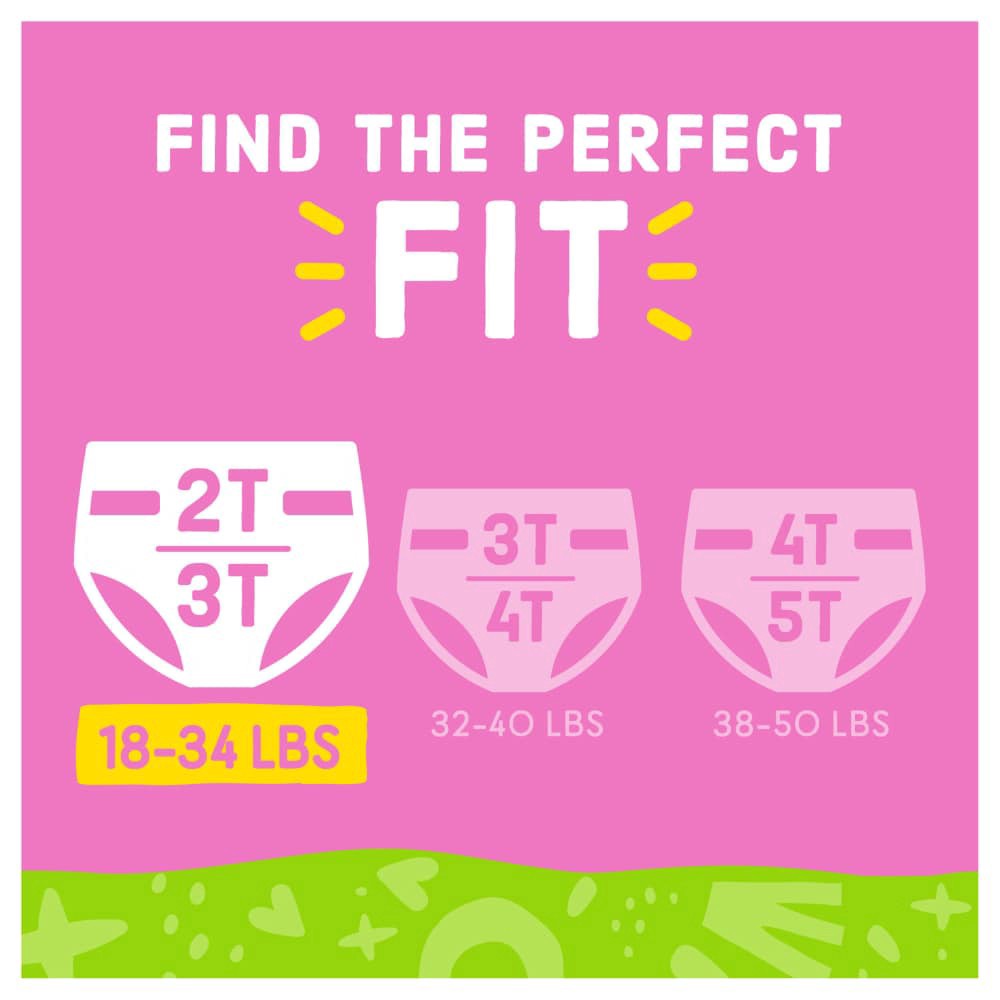 slide 4 of 5, Comforts Girl Training Pants, 2t-3t