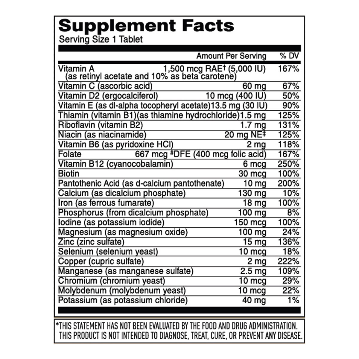 slide 5 of 9, Daily Multiple Vitamins With Mineral, 1 ct