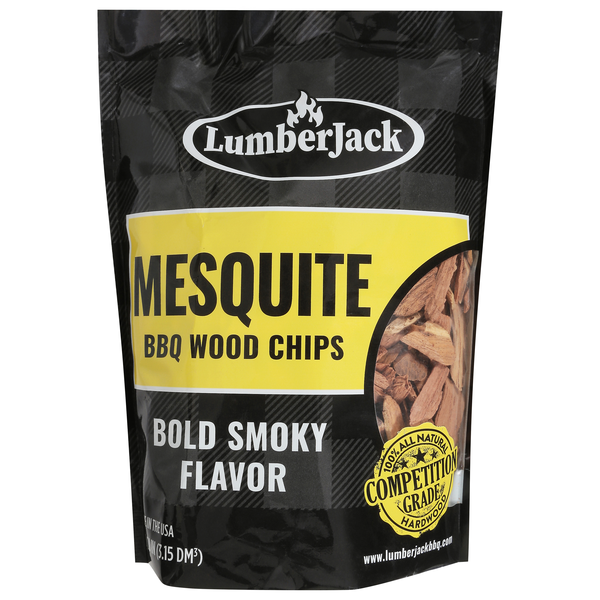 slide 1 of 1, LumberJack Mesquite BBQ Wood Chips, 1 ct