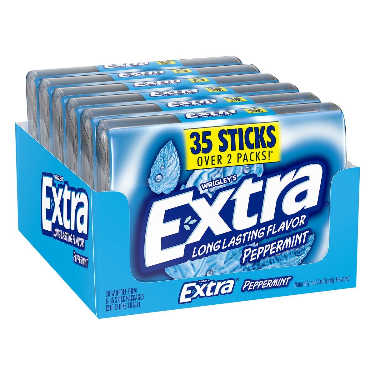 slide 3 of 8, Extra Sugar Free Peppermint Gum 6 ea, 6 ct
