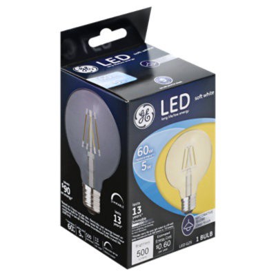 slide 1 of 1, GE 5 Watt Soft White LED Light Bulb 1 ea, 1 ct
