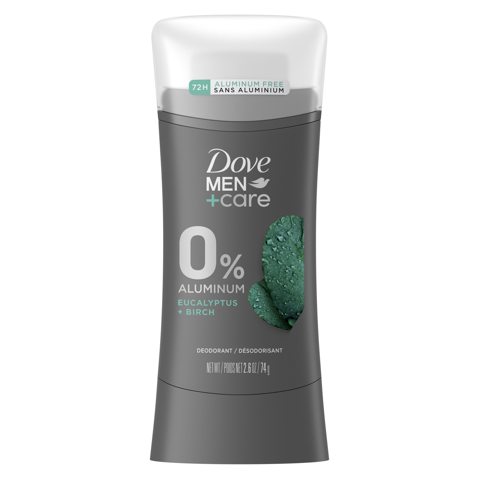 slide 1 of 6, Dove Men+Care 0% Aluminum Eucalyptus + Birch, 2.6oz, 2 oz