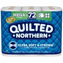 slide 1 of 1, Quilted Northern Ultra Soft & Strong Mega Roll Toilet Tissue, 18 ct