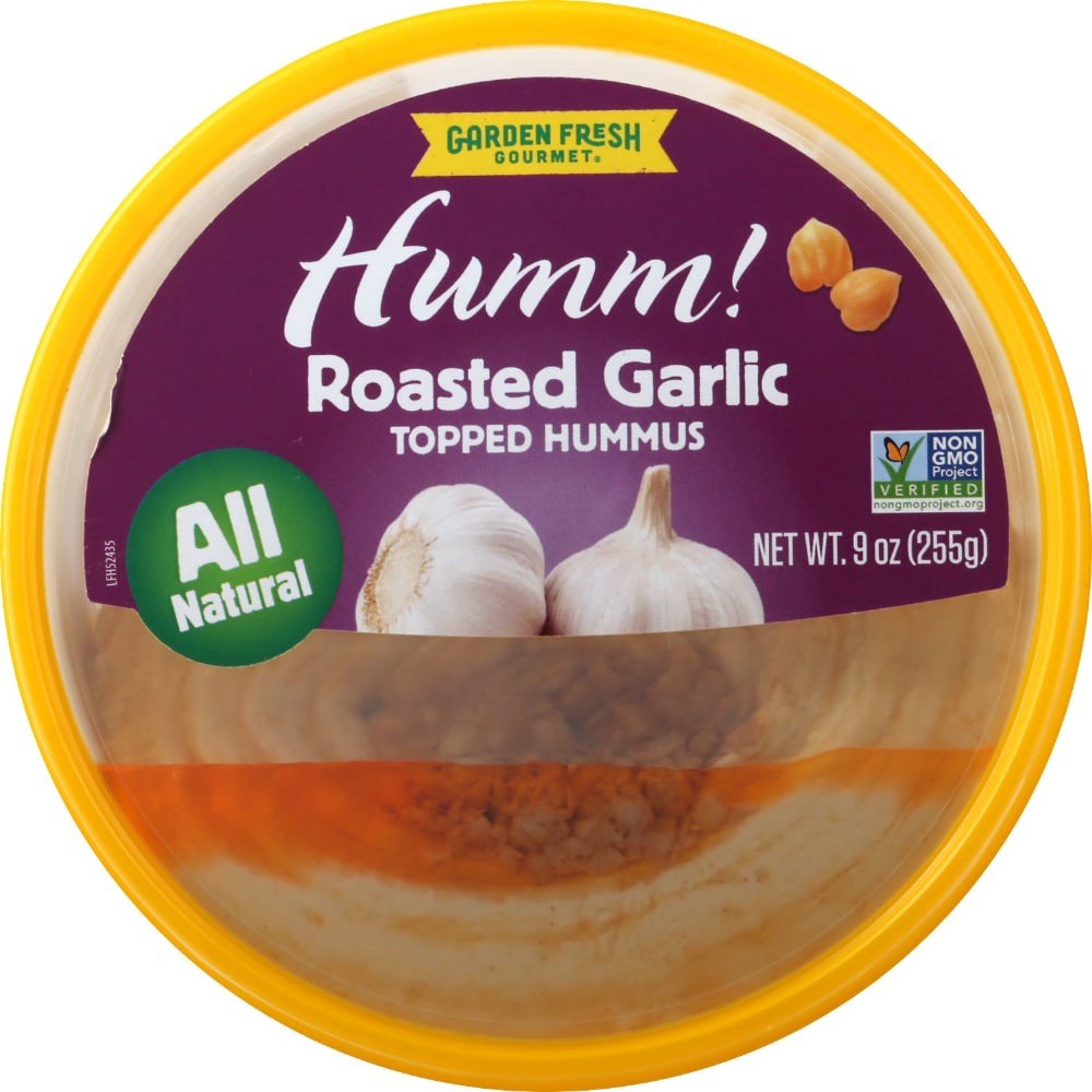 slide 2 of 5, Garden Fresh Gourmet Garden Fresh Humm! Roasted Garlic Hummus, 9 oz