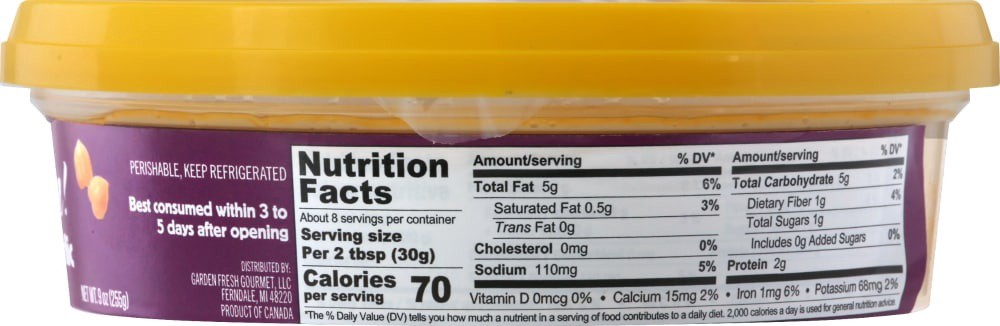 slide 1 of 5, Garden Fresh Gourmet Garden Fresh Humm! Roasted Garlic Hummus, 9 oz