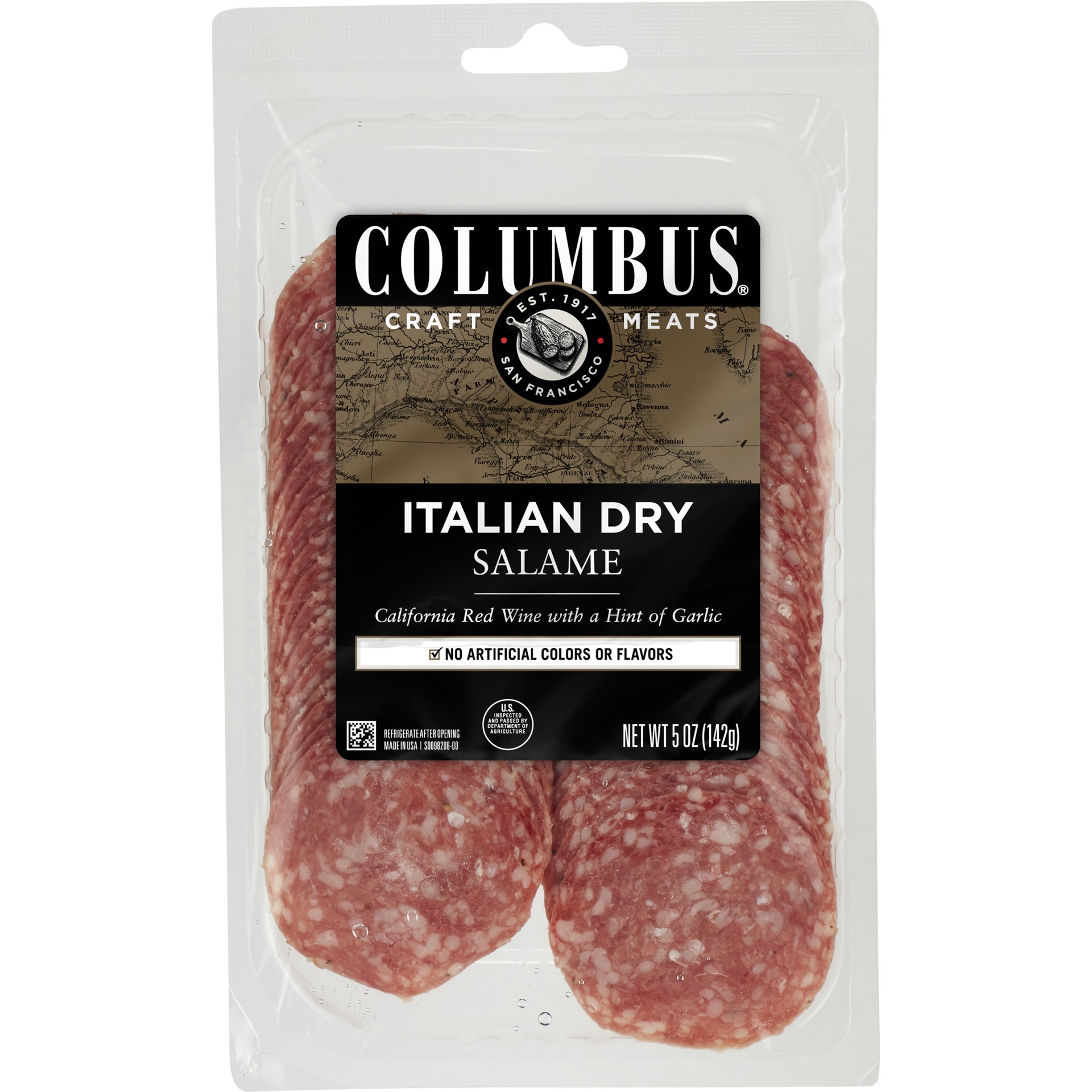 slide 1 of 1, Columbus Sliced Italian Dry Salame, 5 oz