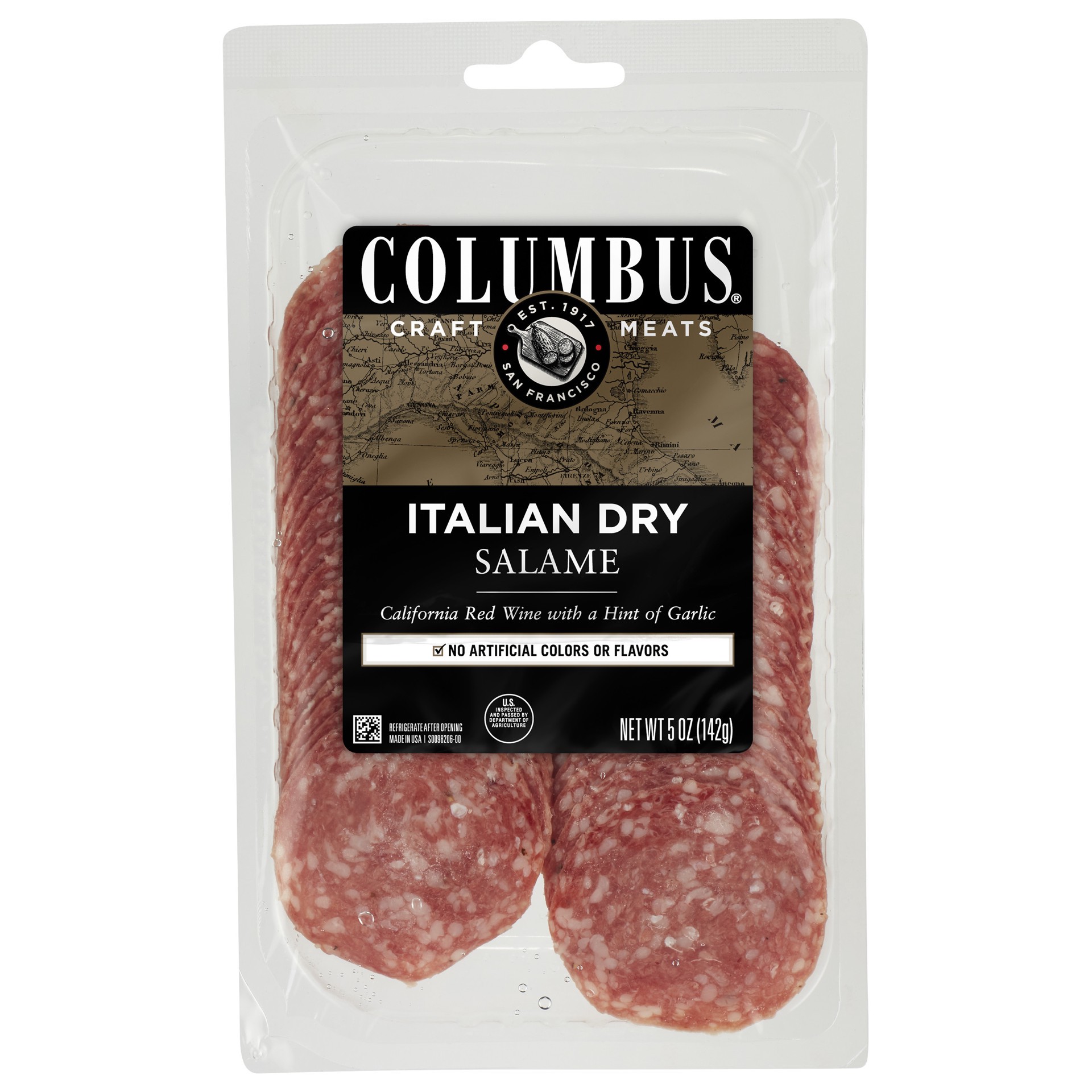 slide 1 of 1, Columbus Sliced Italian Dry Salame, 5 oz