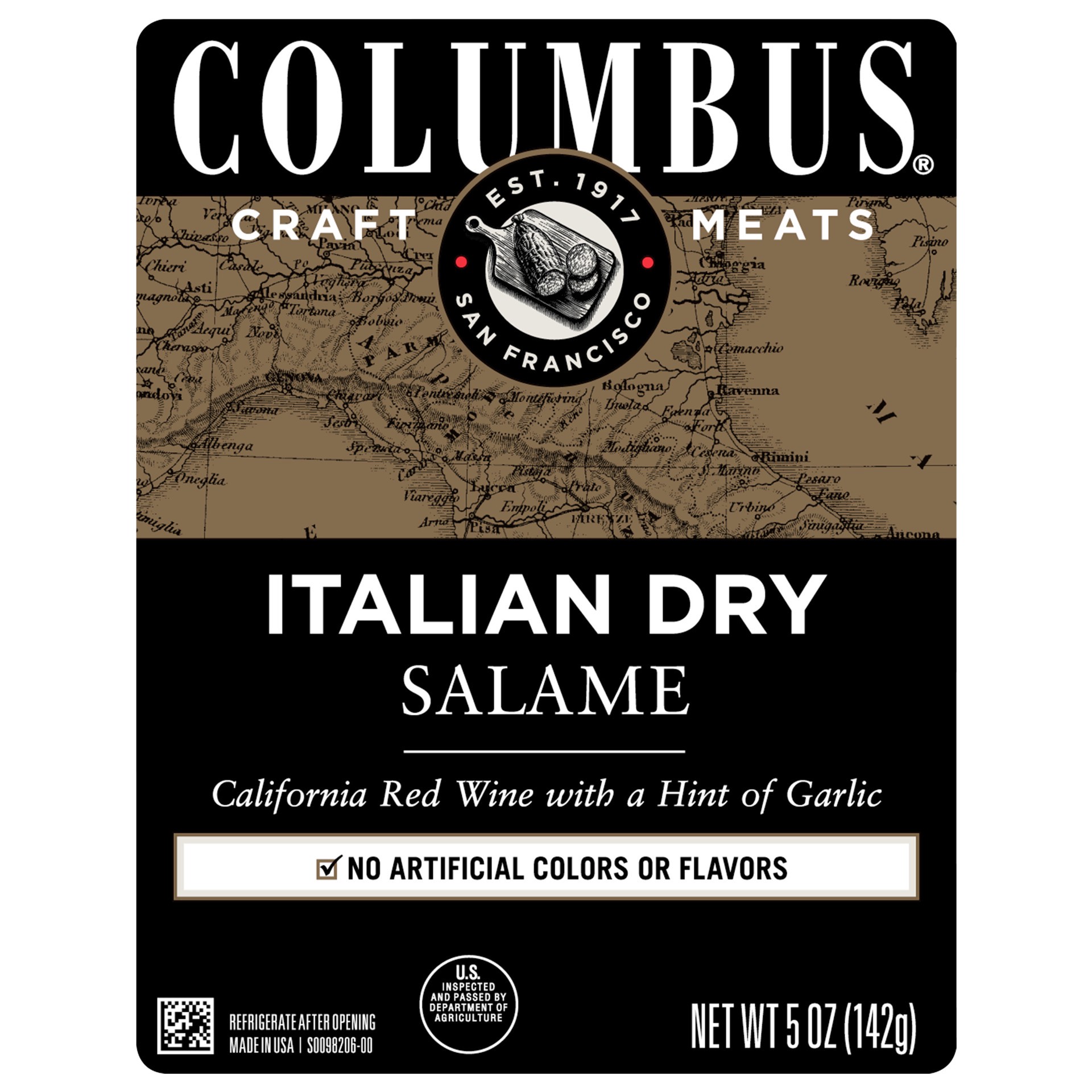 slide 1 of 1, Columbus Sliced Italian Dry Salame, 5 oz