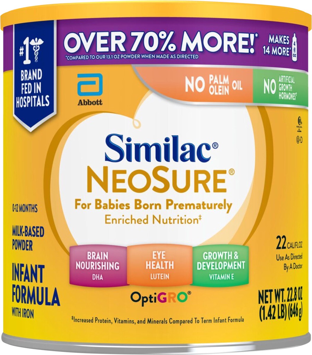 slide 4 of 10, Similac NeoSure Infant Formula Powder 1-22.8 oz Can, 22.8 oz