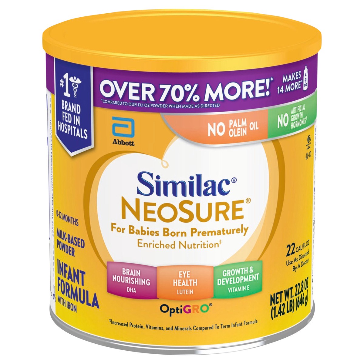 slide 6 of 10, Similac NeoSure Infant Formula Powder 1-22.8 oz Can, 22.8 oz