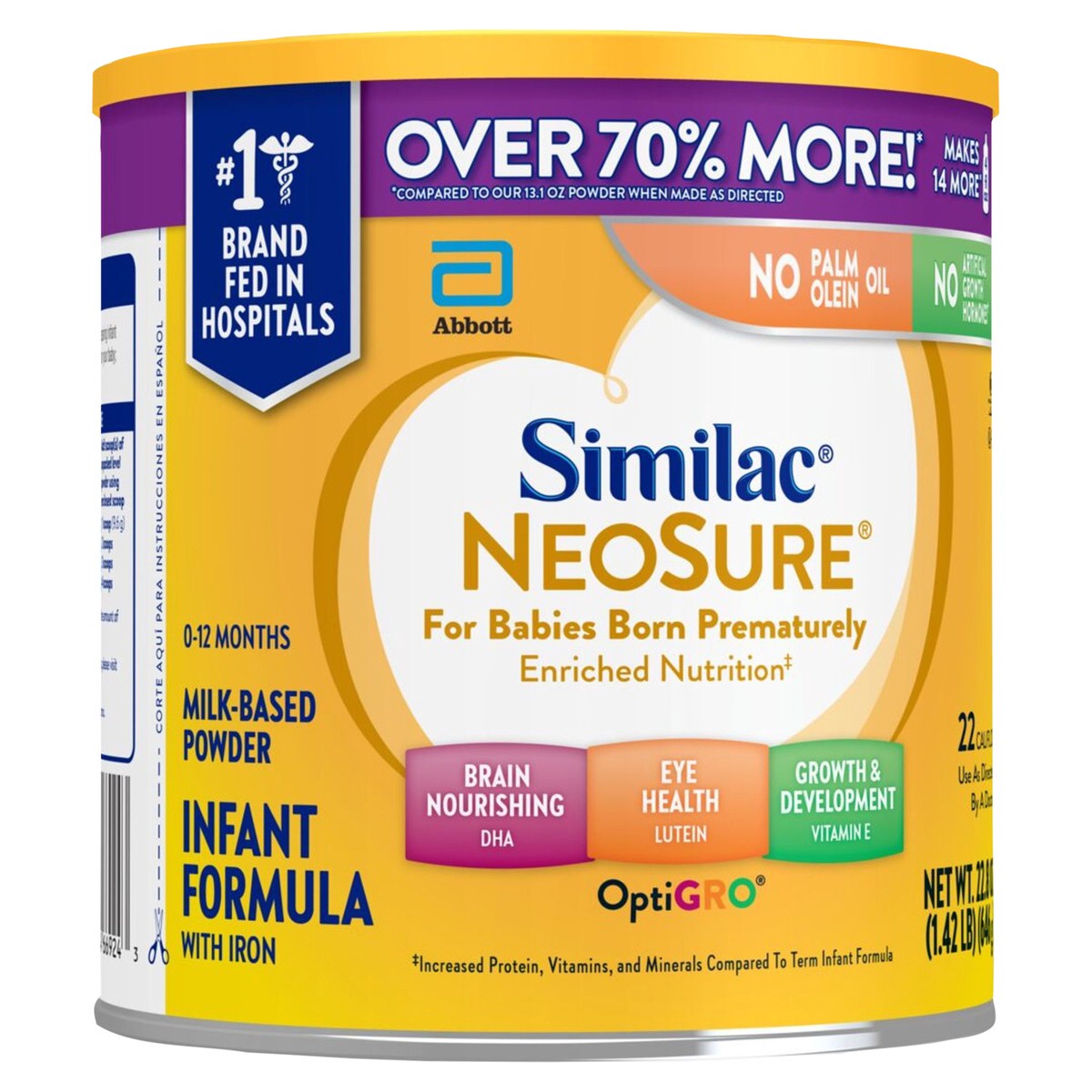 slide 7 of 10, Similac NeoSure Infant Formula Powder 1-22.8 oz Can, 22.8 oz