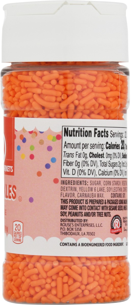 slide 12 of 13, Rouses Markets Orange Sprinkles 3.2 oz, 3.2 oz