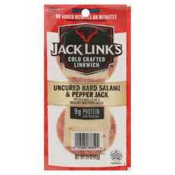 Jack Link's Cold Crafted Uncured Hard Salami & Pepper Jack Linkwich 1.5 oz