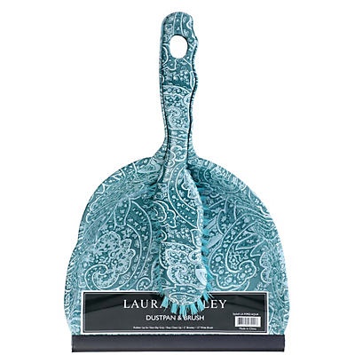 slide 1 of 1, Laura Ashley Aqua Dustpan & Brush Set, 1 ct