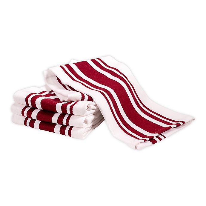 slide 1 of 2, Artisanal Kitchen Supply All Purpose Kitchen Towels - Red, 4 ct