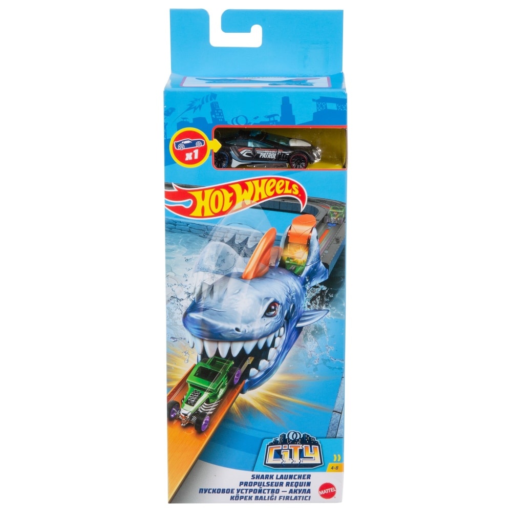 slide 1 of 4, Hot Wheels Toy, Shark Launcher, 1 ct