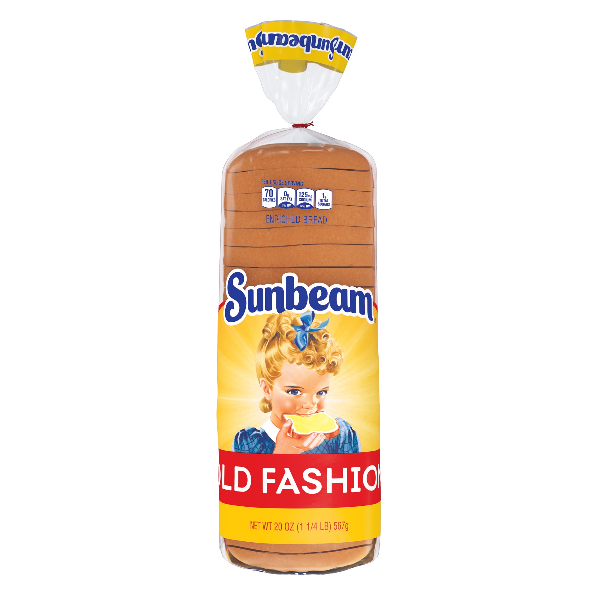 slide 5 of 5, Sunbeam White Old Fashion Bread, 20 oz, 20 oz