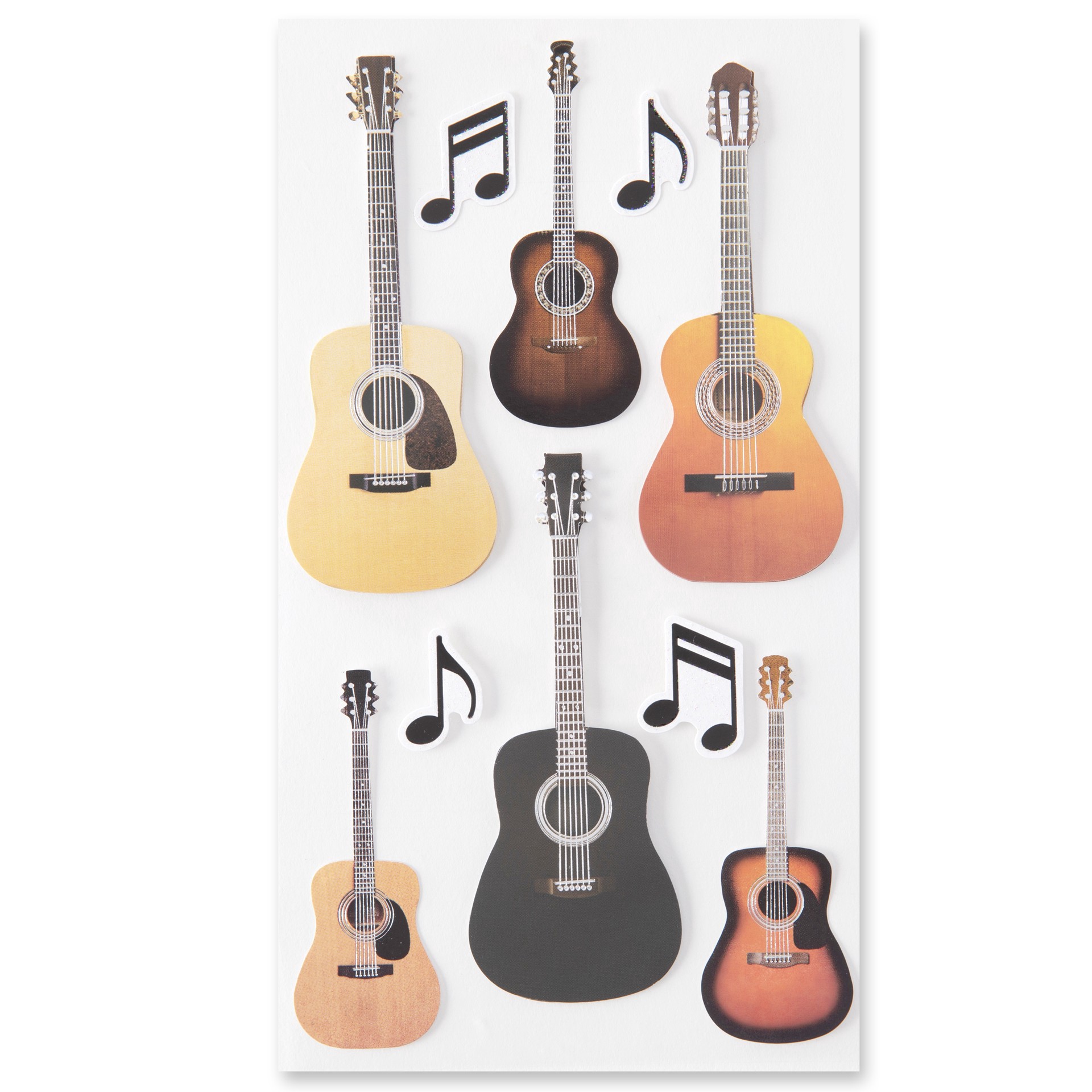 slide 5 of 6, Acoustic Guitar Stickers By Recollections, 3.875 in x 6.875 in