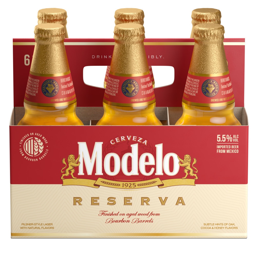 slide 1 of 2, Modelo Reserva Bourbon Barrel Mexican Lager Beer, 6 pkb