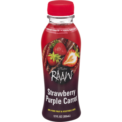 slide 1 of 1, It Tastes Raaw Strwbry Carrt, 12 oz