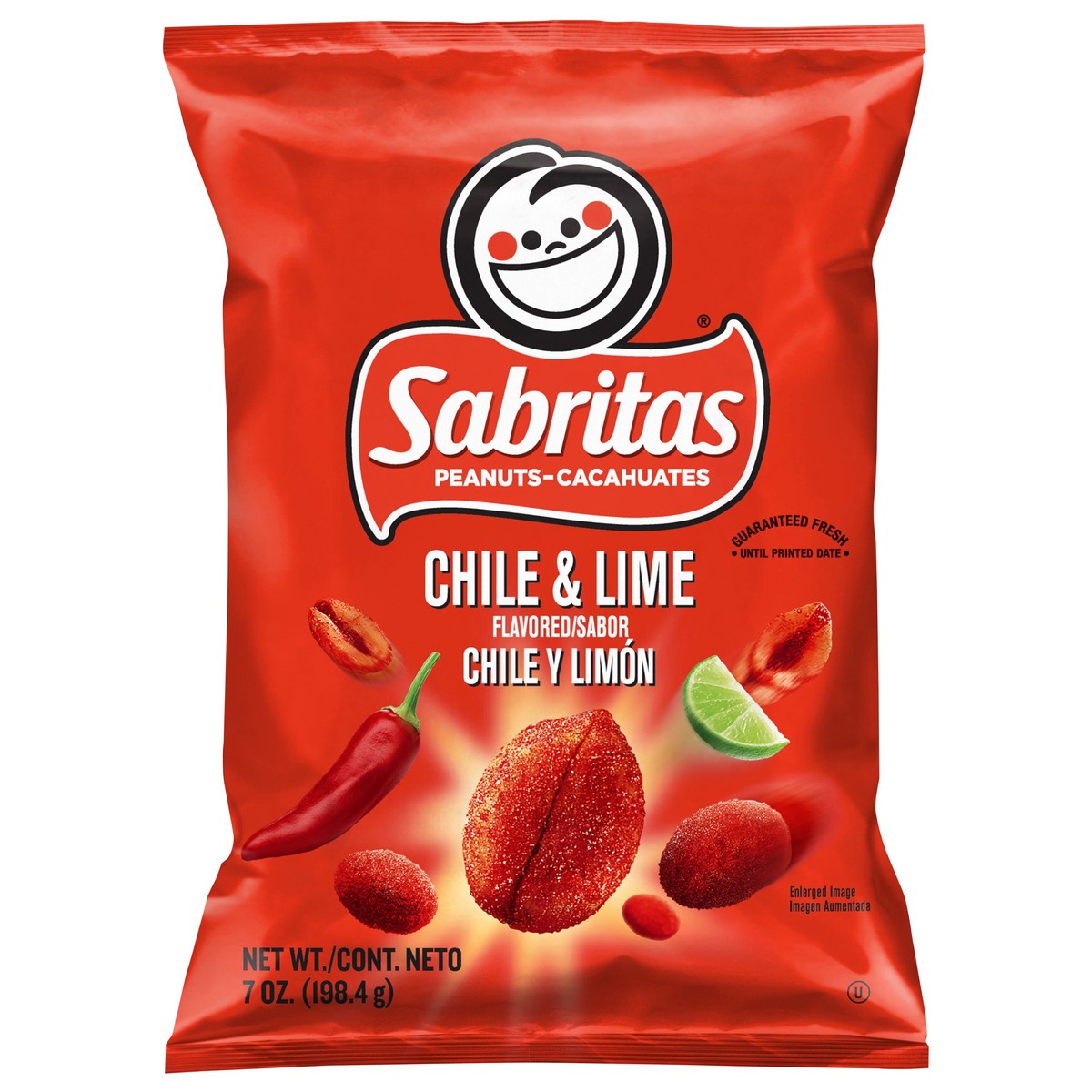 slide 1 of 8, Sabritas Peanuts Chile & Lime Flavored 7 Oz, 7 oz