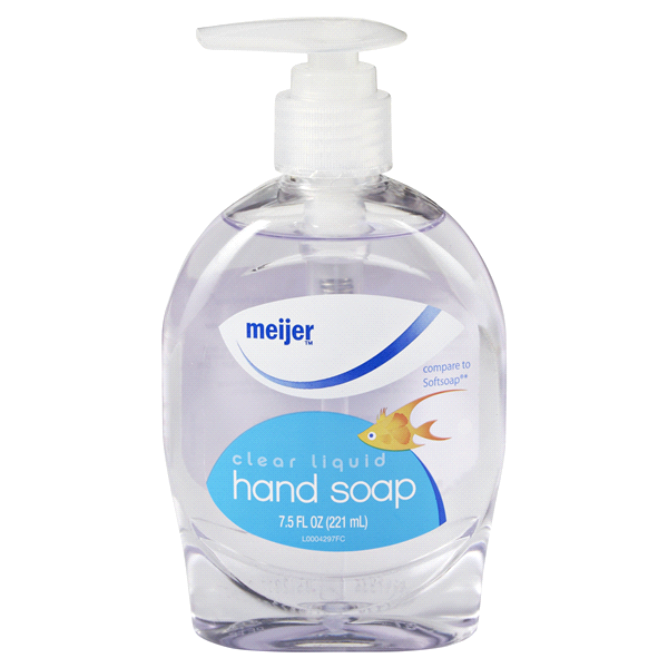 slide 1 of 2, Meijer Clear Hand Soap, 7.5 oz