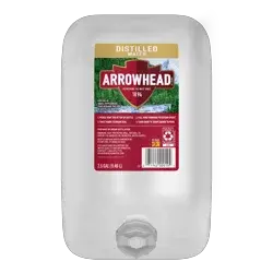 ARROWHEAD Brand Distilled Water, 2.5-gallon plastic jug
