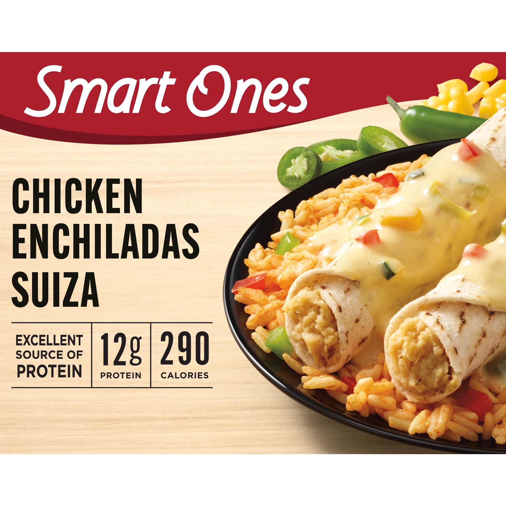 slide 1 of 9, Smart Ones Chicken Enchiladas Suiza Frozen Meal, 9 oz Box, 9 oz