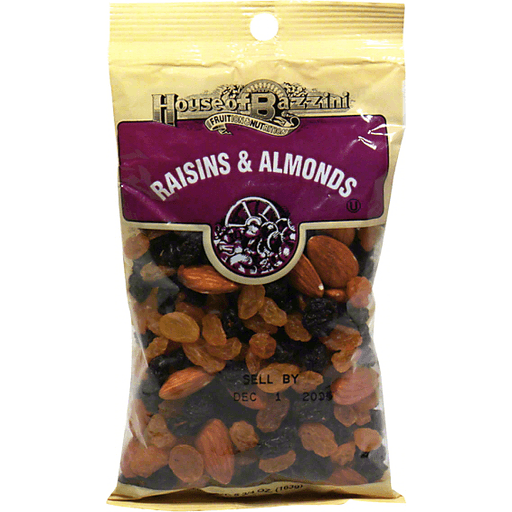 slide 1 of 1, House of Bazzini Raisins & Almonds, 5.75 oz
