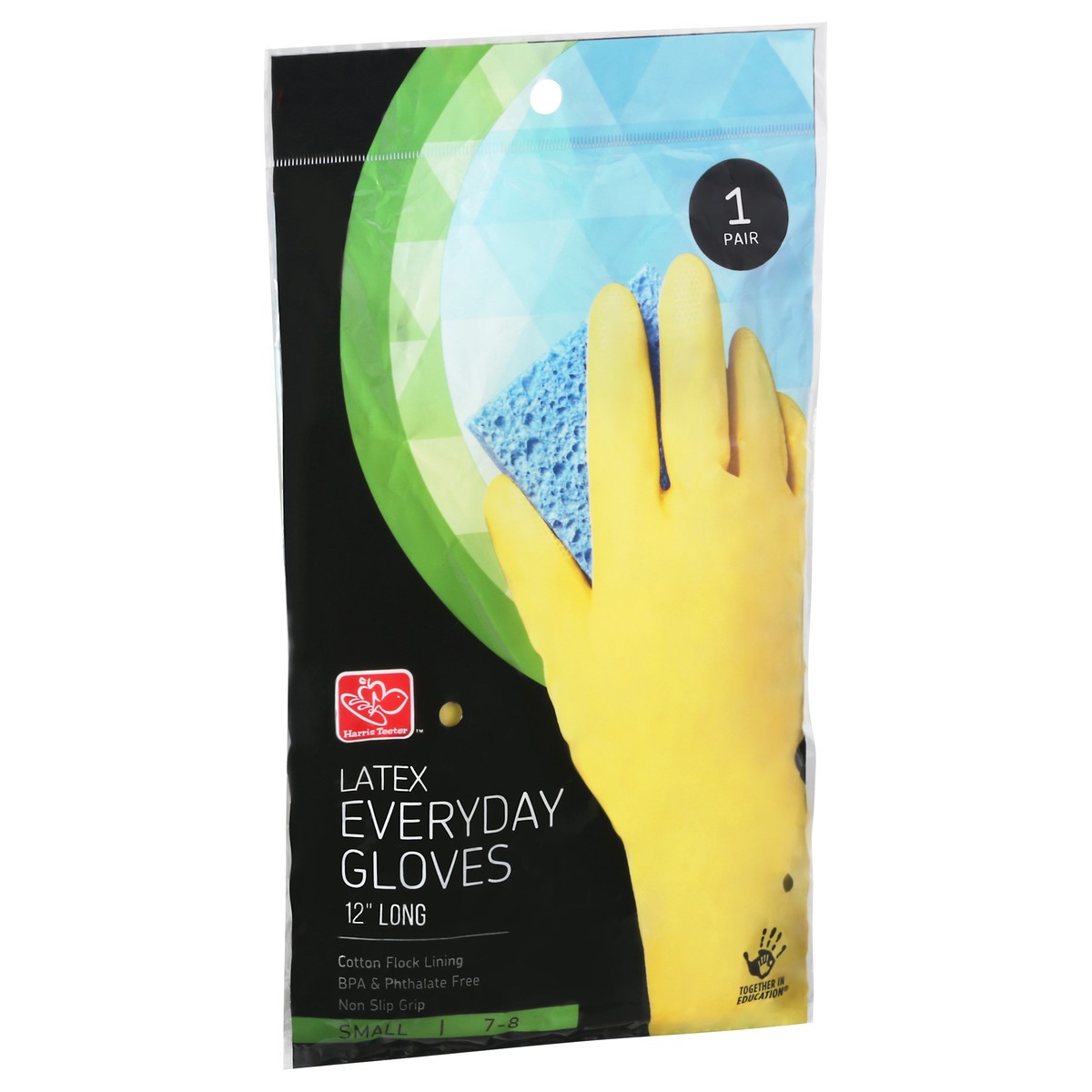 slide 2 of 9, Harris Teeter Latex Gloves Small, 1 ct