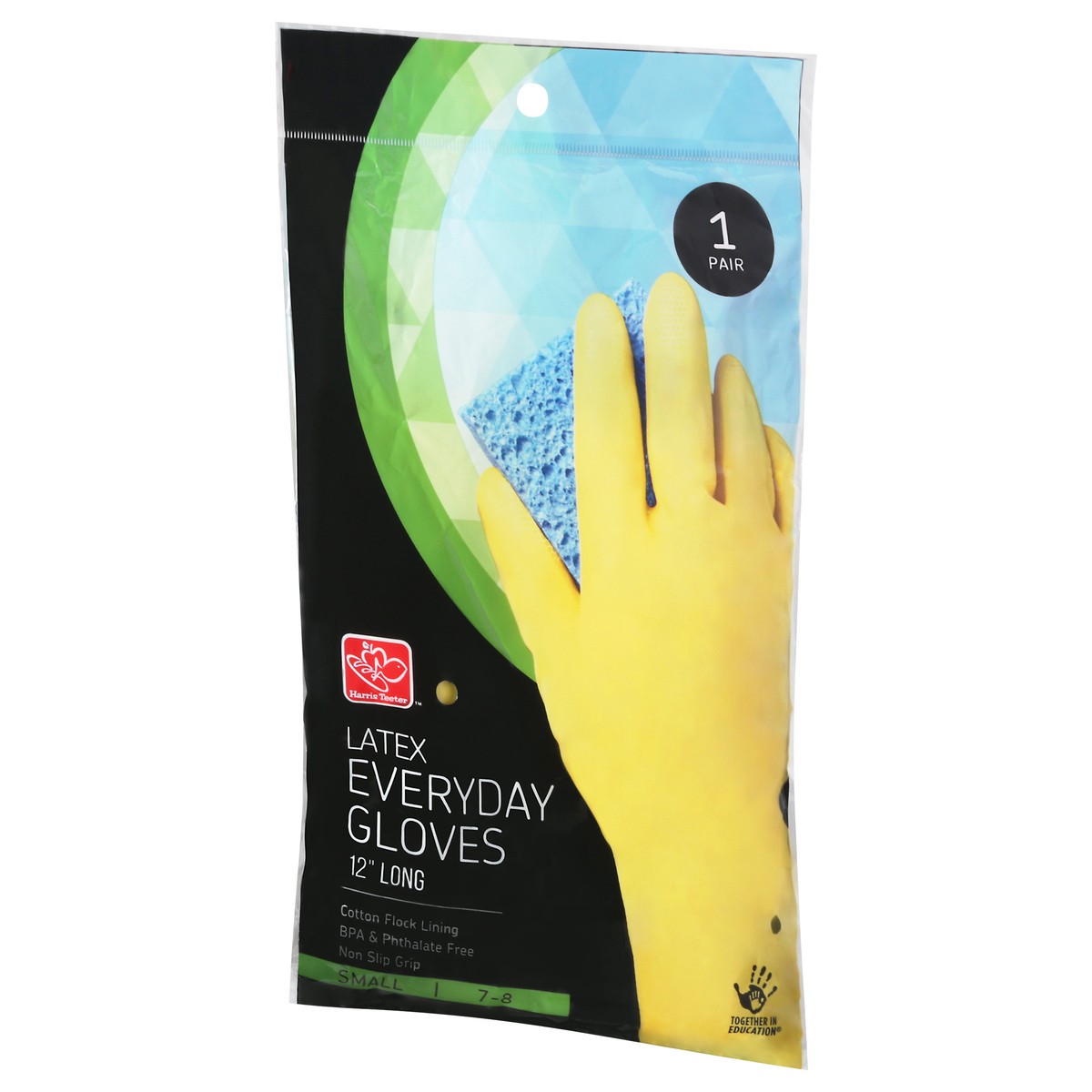 slide 7 of 9, Harris Teeter Latex Gloves Small, 1 ct