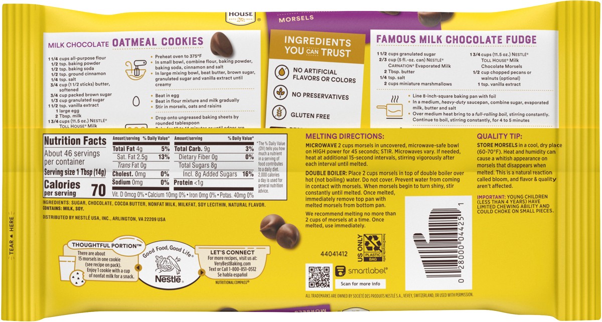 slide 3 of 7, Toll House Nestle Toll House Milk Chocolate Chips - 23oz, 23 oz